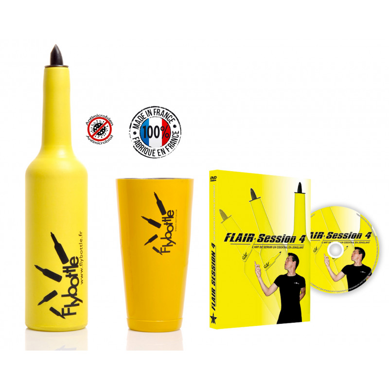 1 Flybottle Classic Yellow + 1 Shaker Yellow + DVD FLAIR Session 4