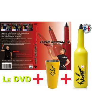 1 Flybottle Classic Jaune + 1 Shaker jaune + DVD FLAIR Session 3